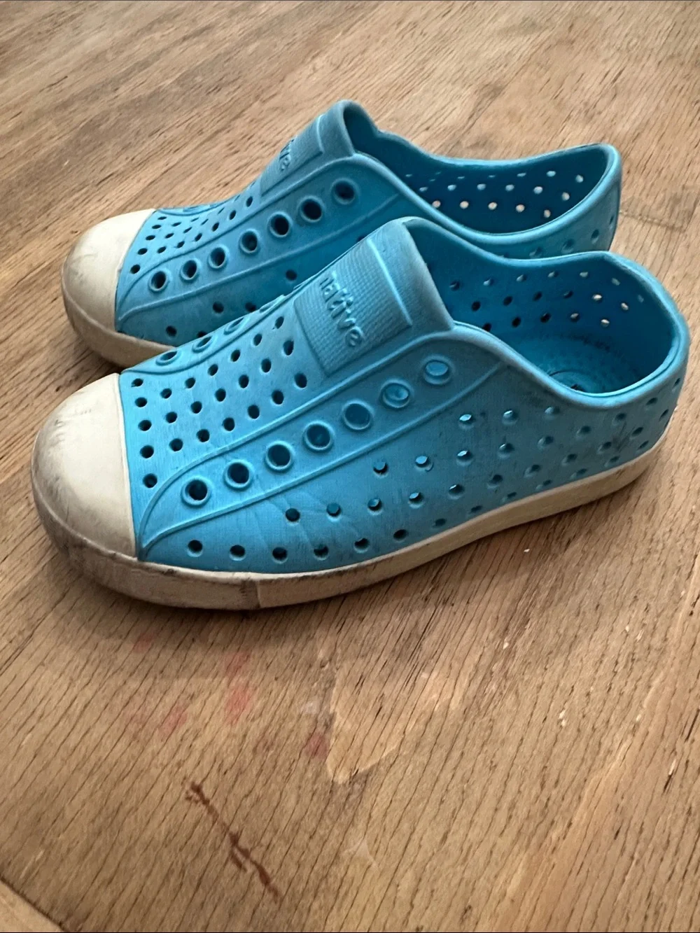 Native Kids Slip-On Water Shoes in Aqua Blue- C9